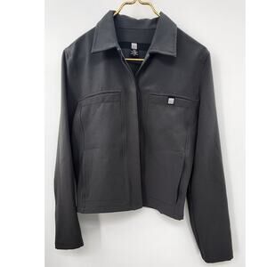 Marithe Francois Girbaud Gray Hidden Button Jacket Size Medium